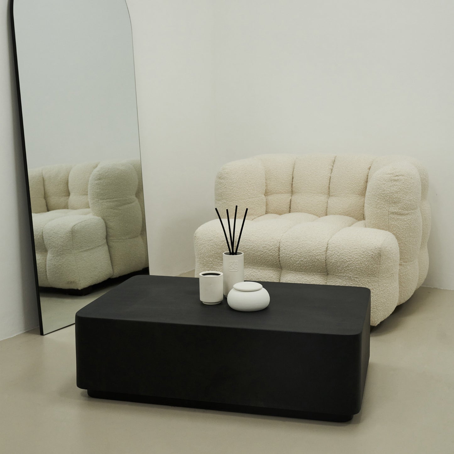 Angelo - Table Basse Rectangulaire Minimaliste Onyx Grande