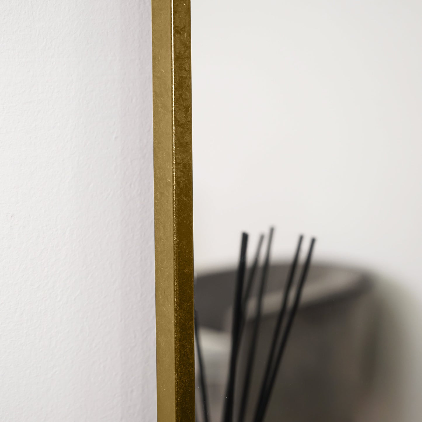 Liberty - Miroir de Cheminée Arqué en Métal Doré 120cm x 90cm