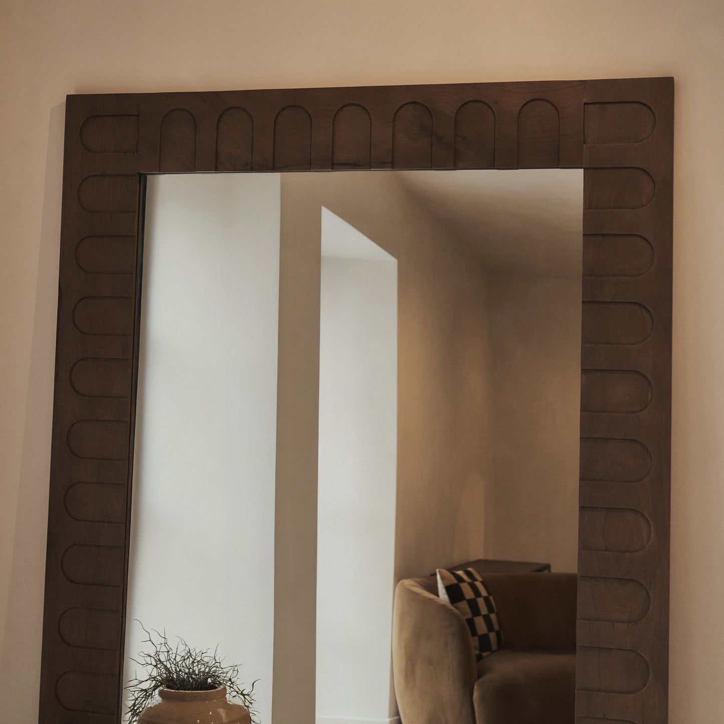 Valor - Miroir Premium Extra Large Bois Chaud 200cm x 120cm
