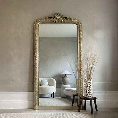 Kensington - Miroir Orné Champagne Pleine Longueur 196cm x 100cm