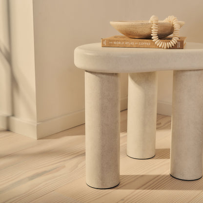 Savanna - Table d'Appoint en Bois Irrégulier et Béton