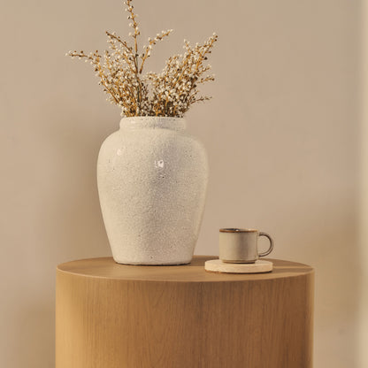 Magna - Table d'Appoint Onde en Bois Chaleureux