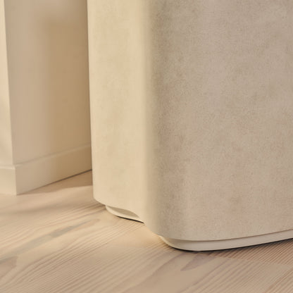 Arlo - Table d'appoint premium en béton irrégulier travertin beige