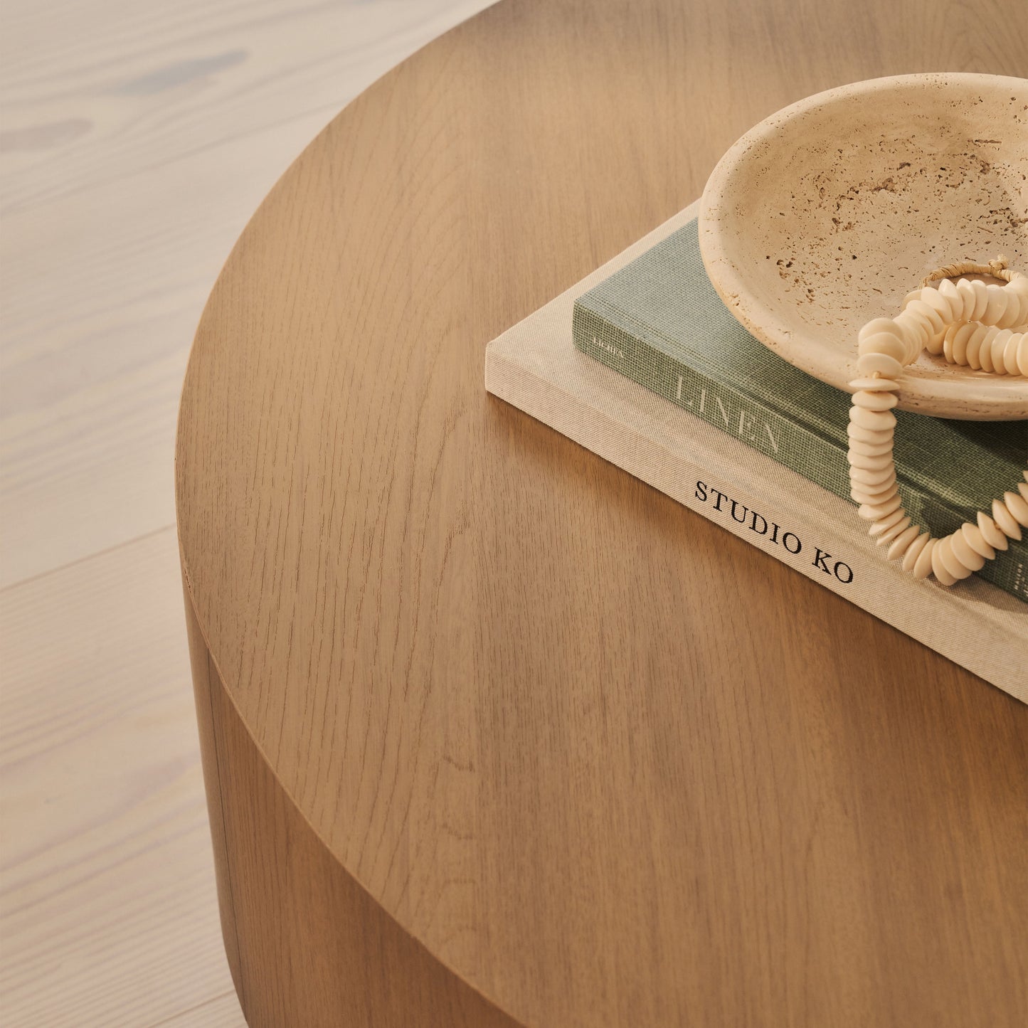Magna - Table Basse Vague en Bois Chaud