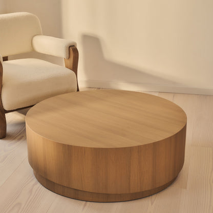 Magna - Table Basse Vague en Bois Chaud
