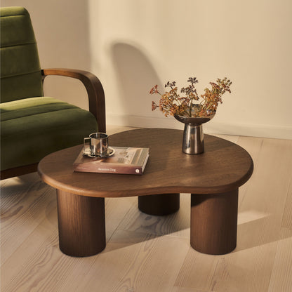 Savanna - Table basse en bois irrégulier foncé