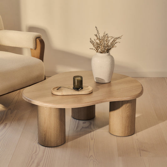 Savanna - Table basse en bois irrégulier lavé