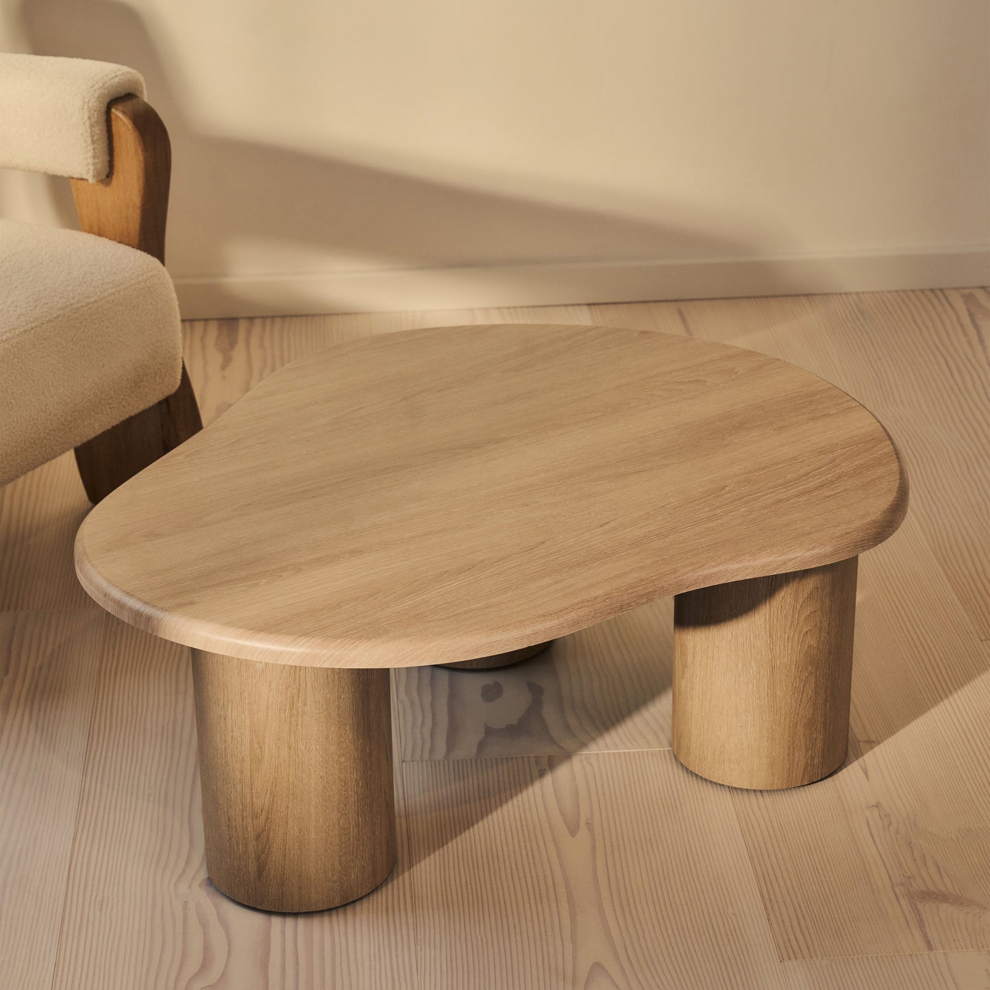 Savanna - Table basse en bois irrégulier lavé