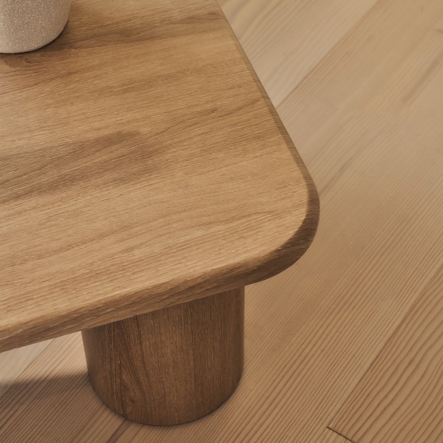 Alina - Grande table basse rectangulaire en bois vieilli
