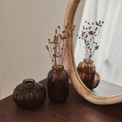 Aaliyah - Miroir mural irrégulier en bois clair 42 cm x 35 cm