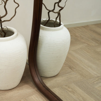 Aaliyah - Miroir irrégulier extra grand pleine longueur en bois foncé 180cm x 110cm