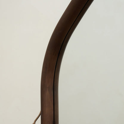 Aaliyah - Miroir irrégulier extra grand pleine longueur en bois foncé 180cm x 110cm