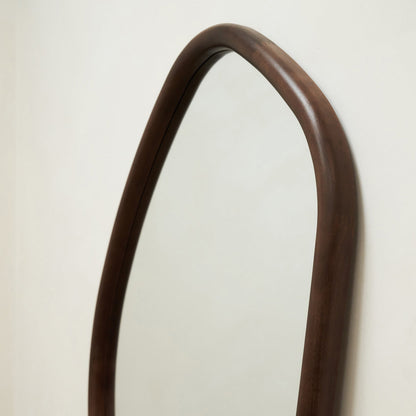 Aaliyah - Miroir irrégulier en bois foncé pleine longueur 180cm x 80cm