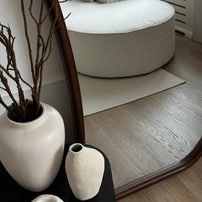 Aaliyah - Miroir irrégulier en bois foncé pleine longueur 180cm x 80cm