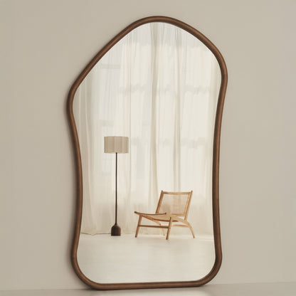 Aaliyah - Miroir irrégulier en bois chaud extra grand pleine longueur 180cm x 110cm