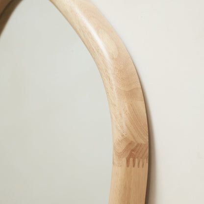 Aaliyah - Miroir irrégulier pleine longueur en bois clair 180 cm x 80 cm