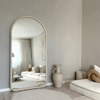 Amora - Miroir en béton extra grand, plein pied, arche, 190 cm x 100 cm