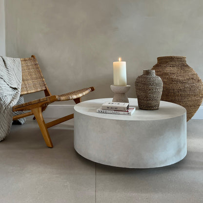 Angelo - Table Basse Ronde Minimaliste en Béton Grande