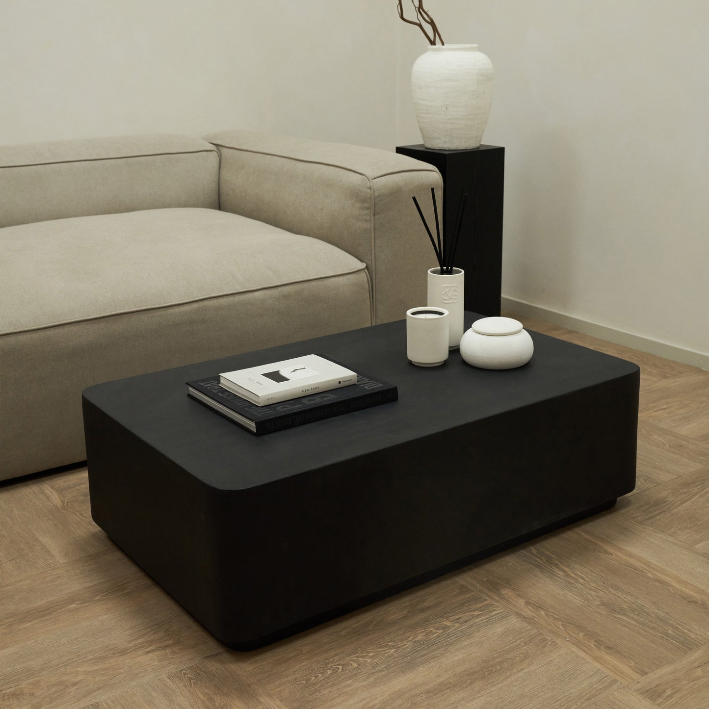 Angelo - Table Basse Rectangulaire Minimaliste Onyx Grande