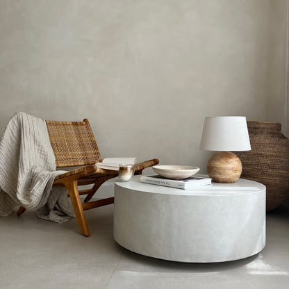 Angelo - Table Basse Ronde Minimaliste en Béton Grande