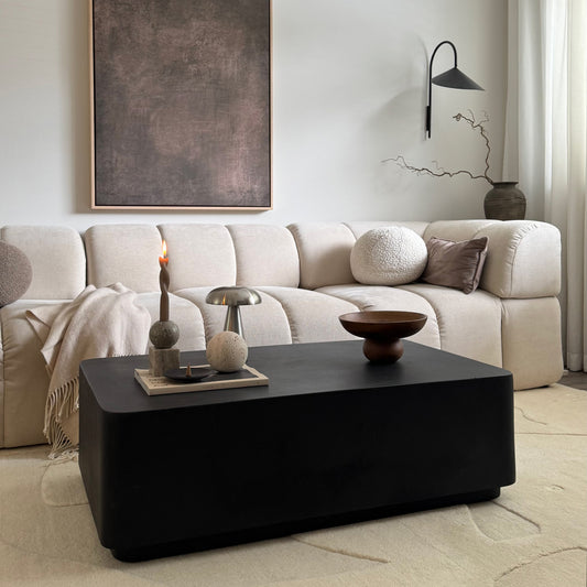 Angelo - Table Basse Rectangulaire Minimaliste Onyx Grande