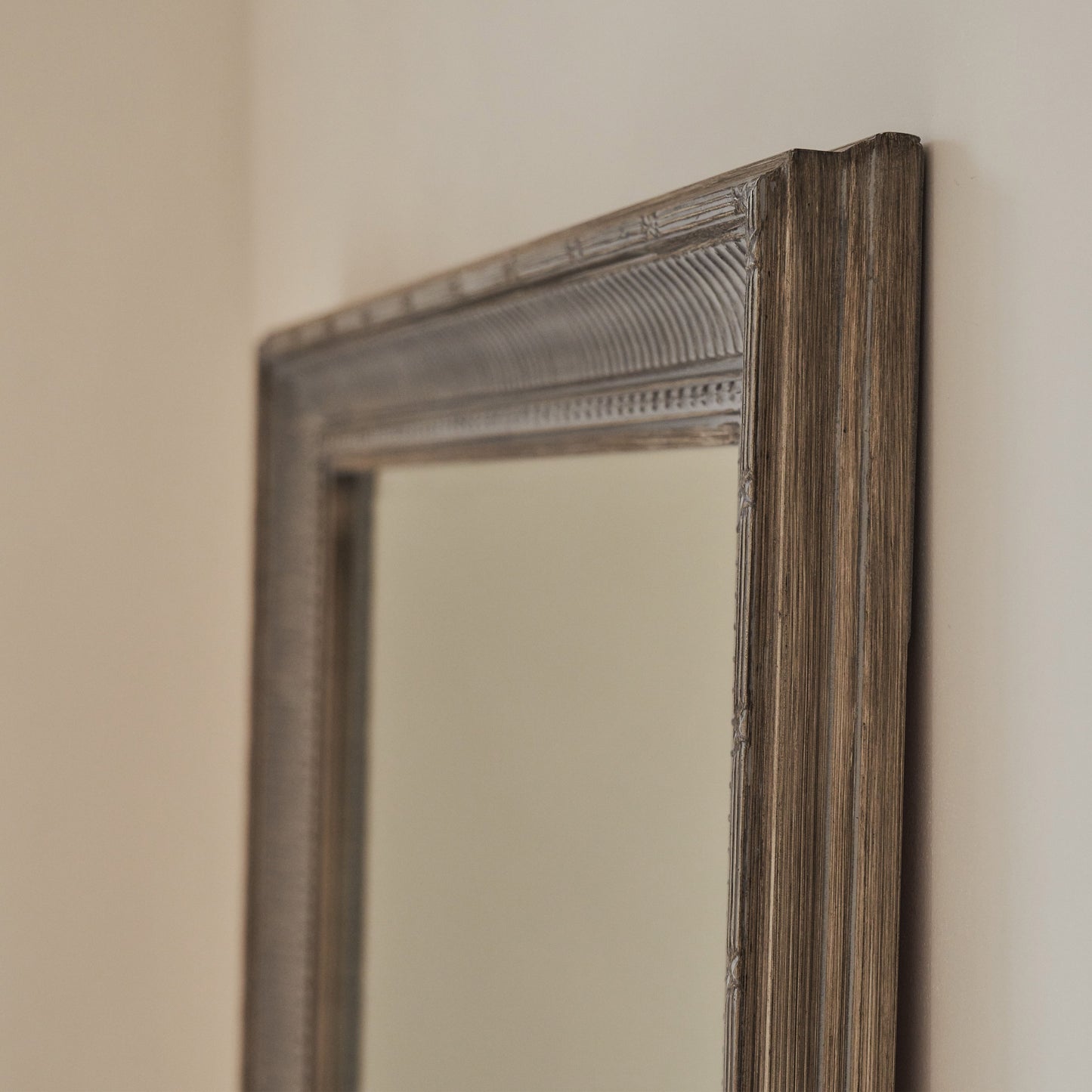 Antoine - Miroir Rectangulaire Grand Format en Bois Lavé 166 cm x 79 cm