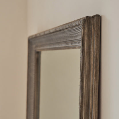 Antoine - Miroir Rectangulaire Grand Format en Bois Lavé 166 cm x 79 cm