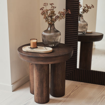 Sloane - Grand Miroir Arqué Premium en Bois Foncé 180cm x 100cm