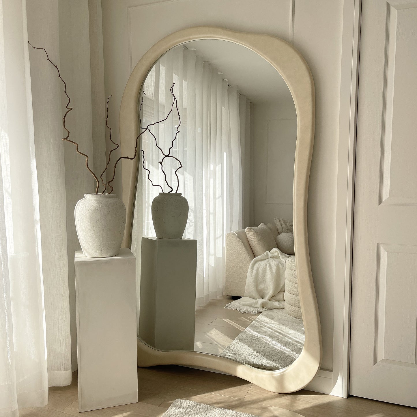 Arcurva - Miroir irrégulier extra large pleine longueur 190 cm x 120 cm