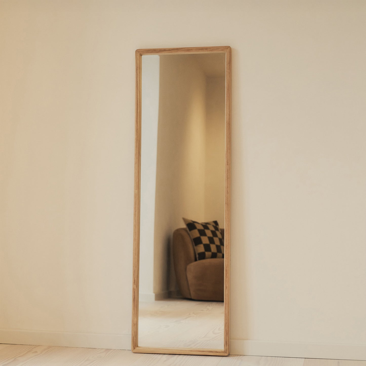 Arden - Miroir en bois clair pleine longueur 140cm x 45cm