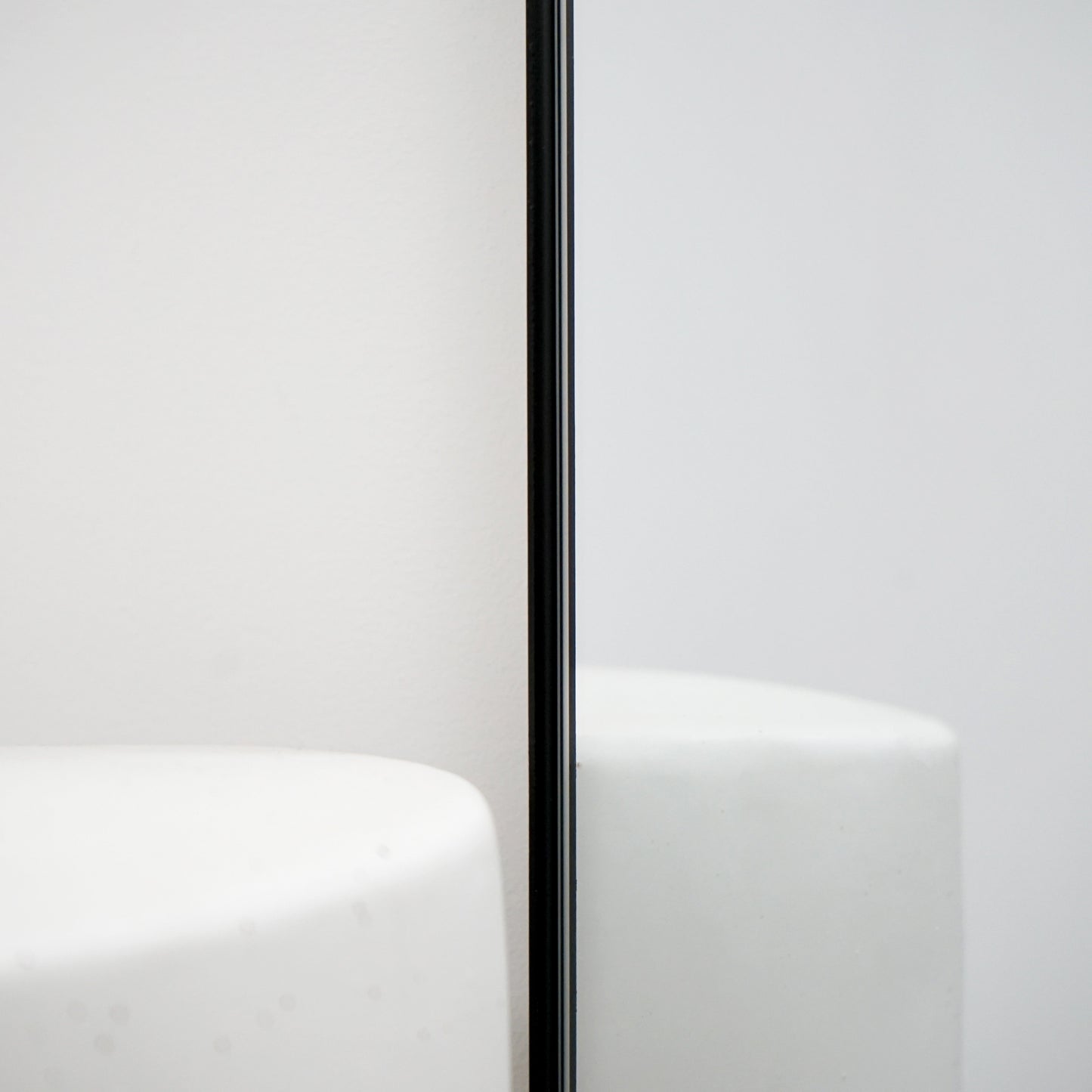 Aria - Miroir Métallique Noir Grand Format 180cm x 90cm Pleine Longueur