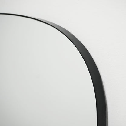 Aria - Miroir Métallique Noir Grand Format 180cm x 90cm Pleine Longueur