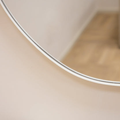 Ava - Miroir irrégulier en forme d'étang écru 100 cm x 70 cm