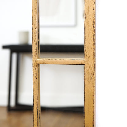 Bexley - Miroir Métallique Doré Pleine Longueur 180cm x 70cm