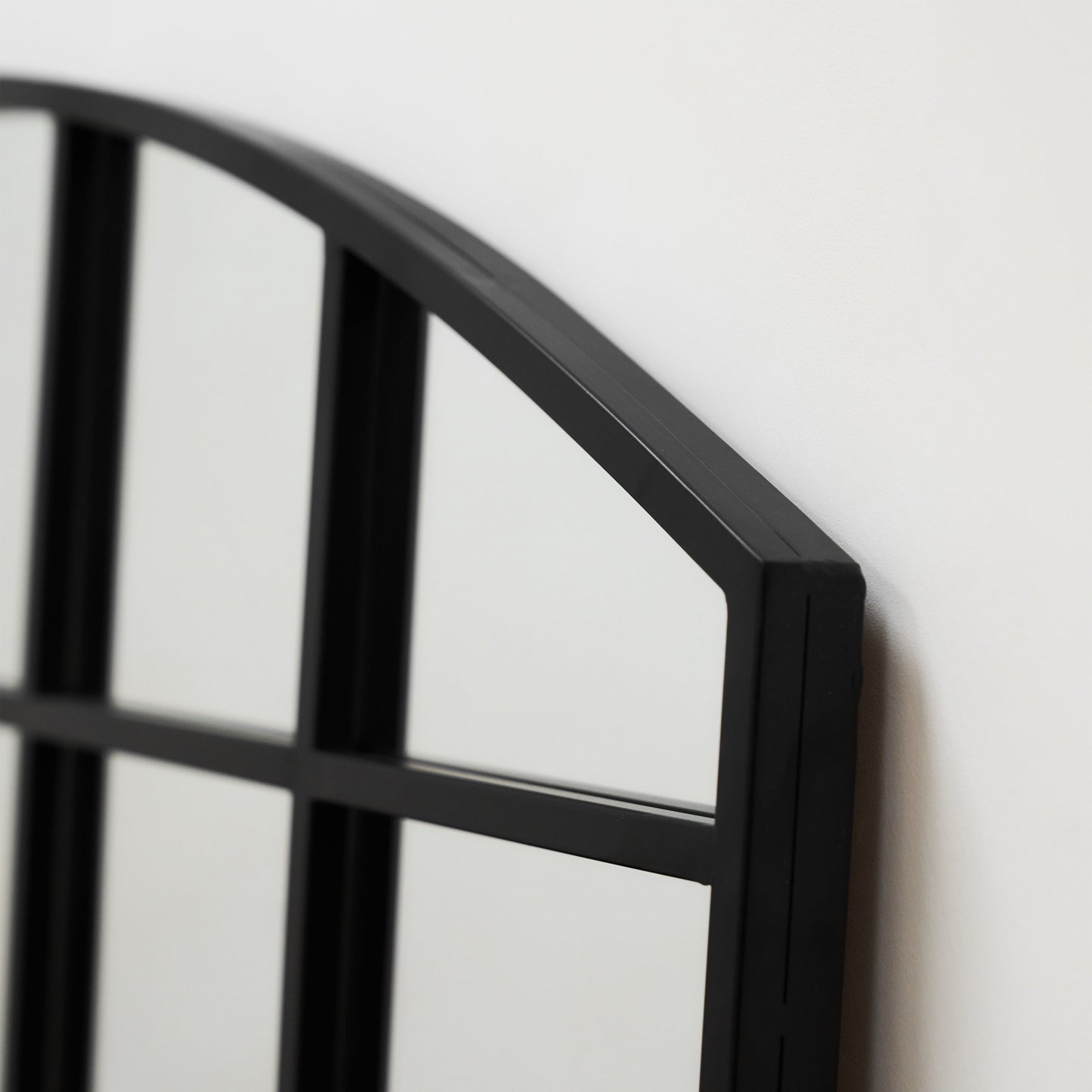 Bridgewater - Miroir industriel en métal noir arche 120cm x 80cm