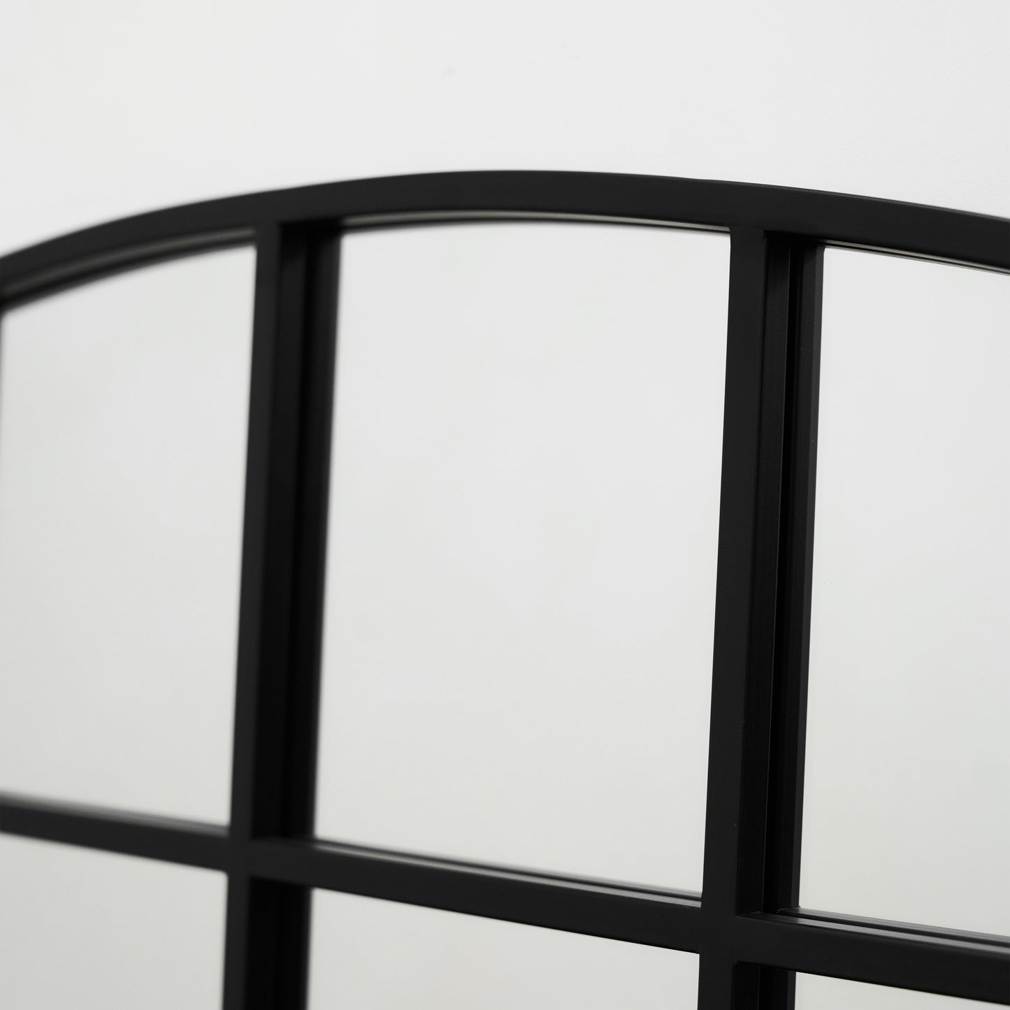 Bridgewater - Miroir industriel en métal noir arche 120cm x 80cm