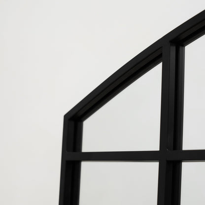 Bridgewater - Miroir industriel en métal noir arche 120cm x 80cm