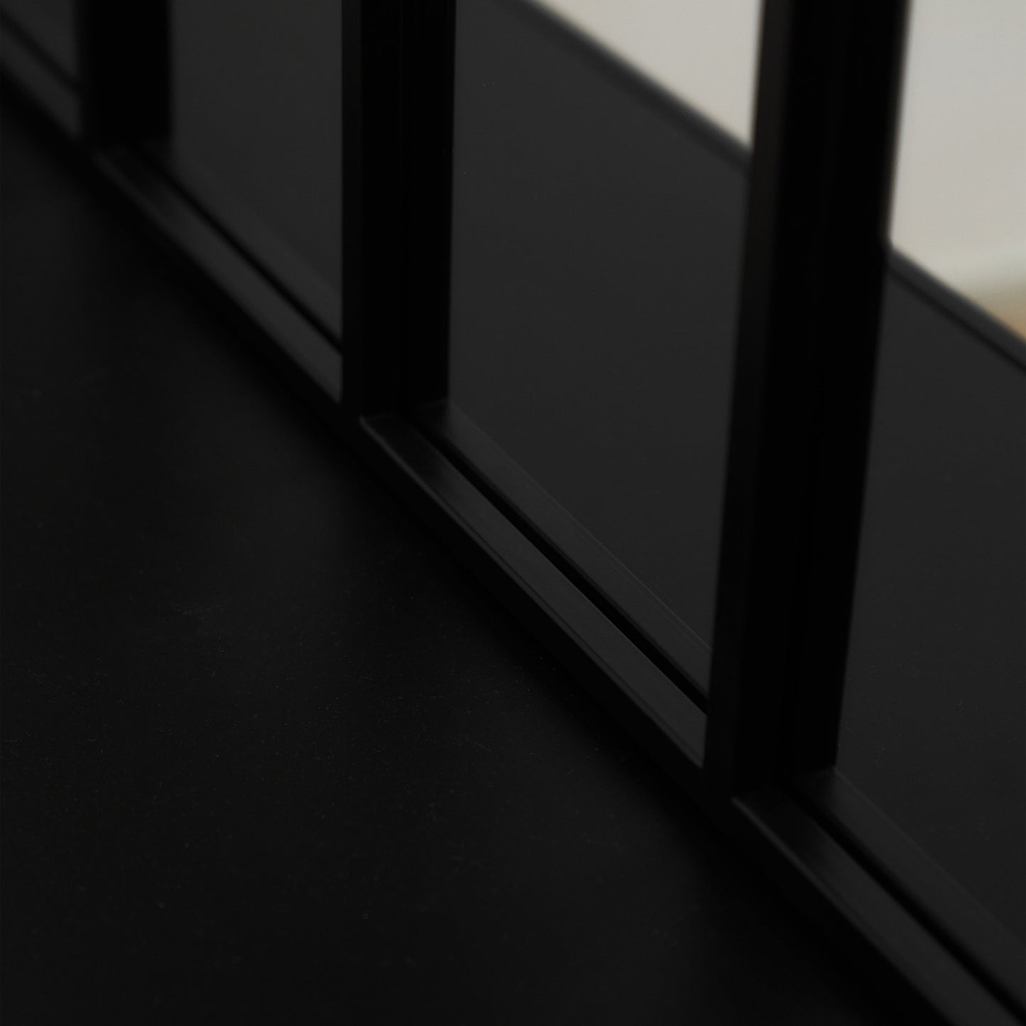 Bridgewater - Miroir industriel en métal noir arche 120cm x 80cm