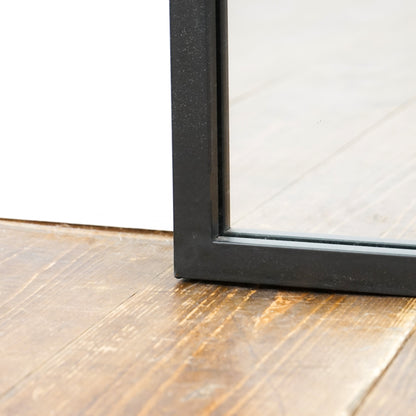 Brooklyn - Miroir Métallique Noir Grand Format Pleine Longueur 180cm x 90cm