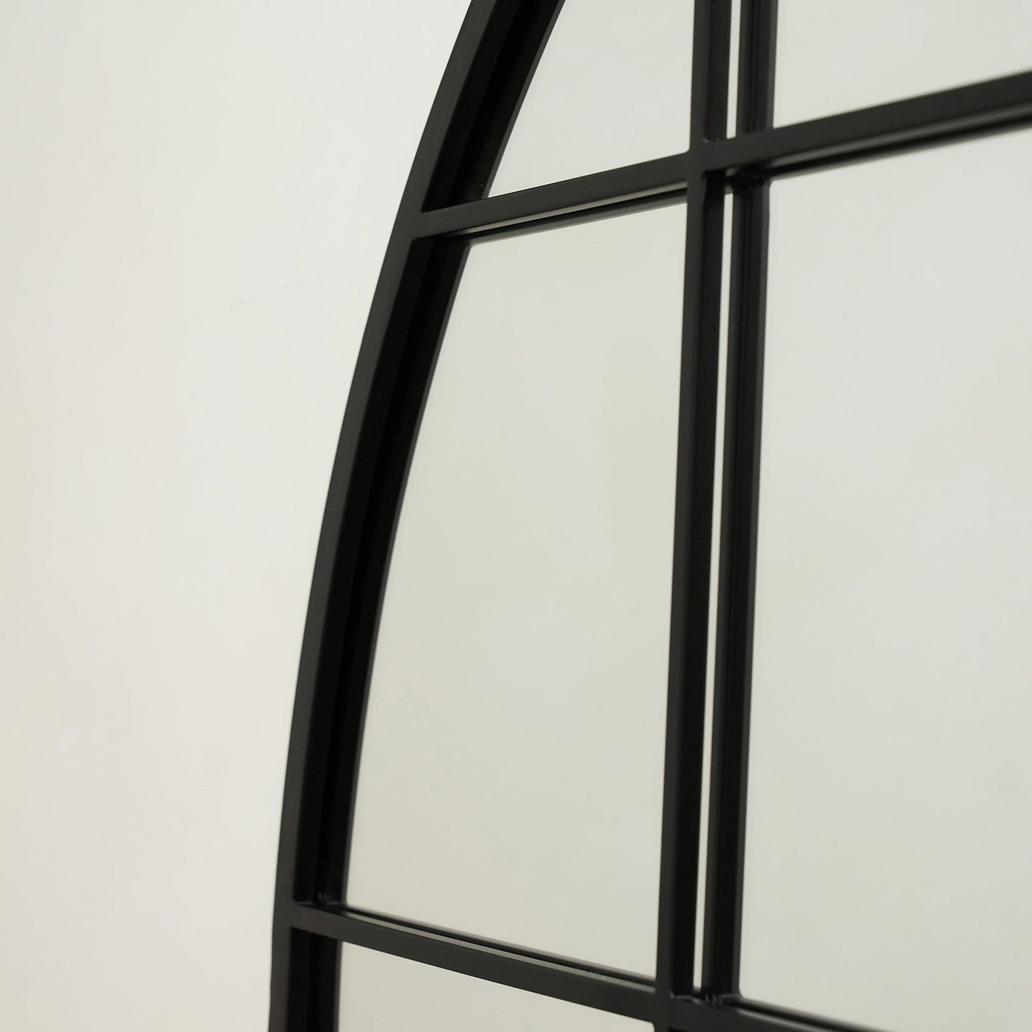 Brooklyn - Miroir Métallique Arqué Noir Extra Large Pleine Longueur 200cm x 120cm