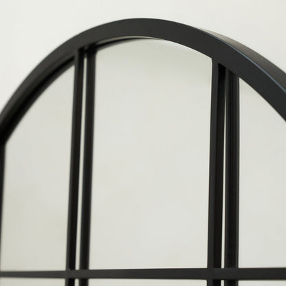 Brooklyn - Miroir Métallique Arqué Noir Extra Large Pleine Longueur 200cm x 120cm