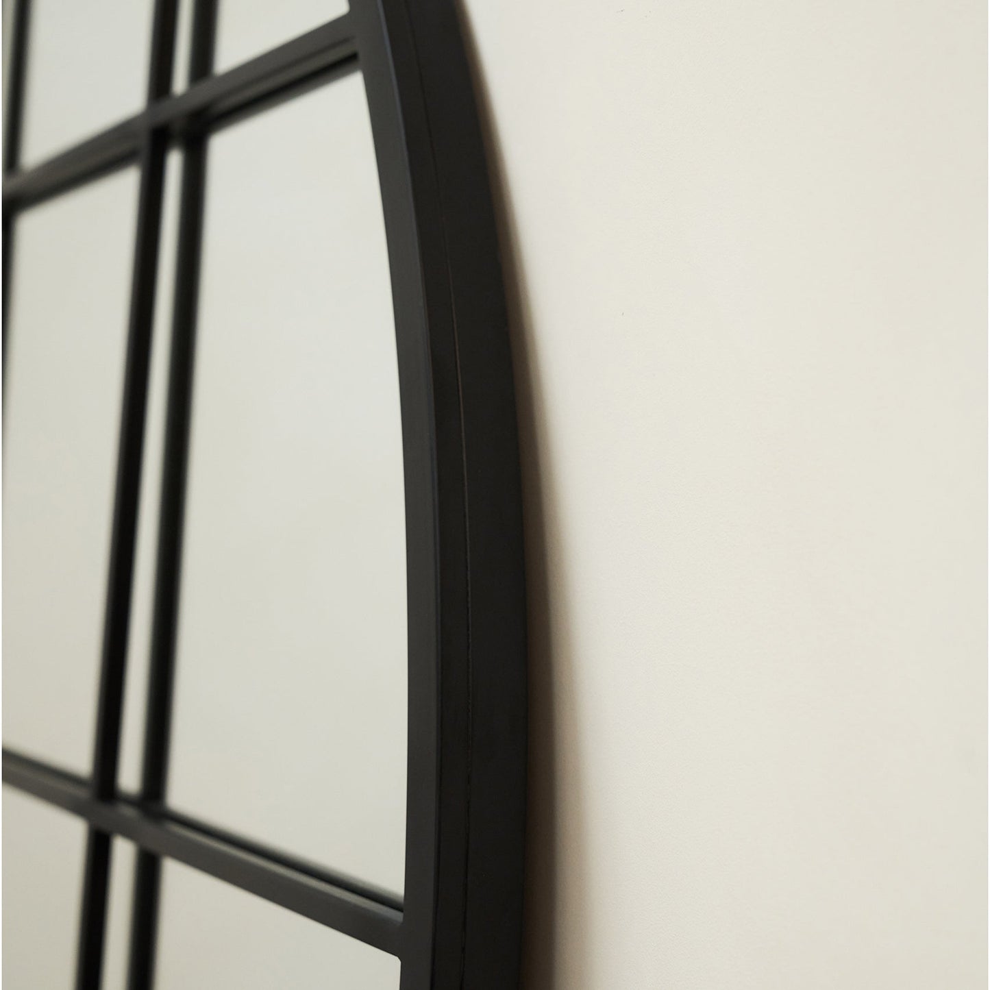 Brooklyn - Miroir Métallique Arqué Noir Extra Large Pleine Longueur 200cm x 120cm