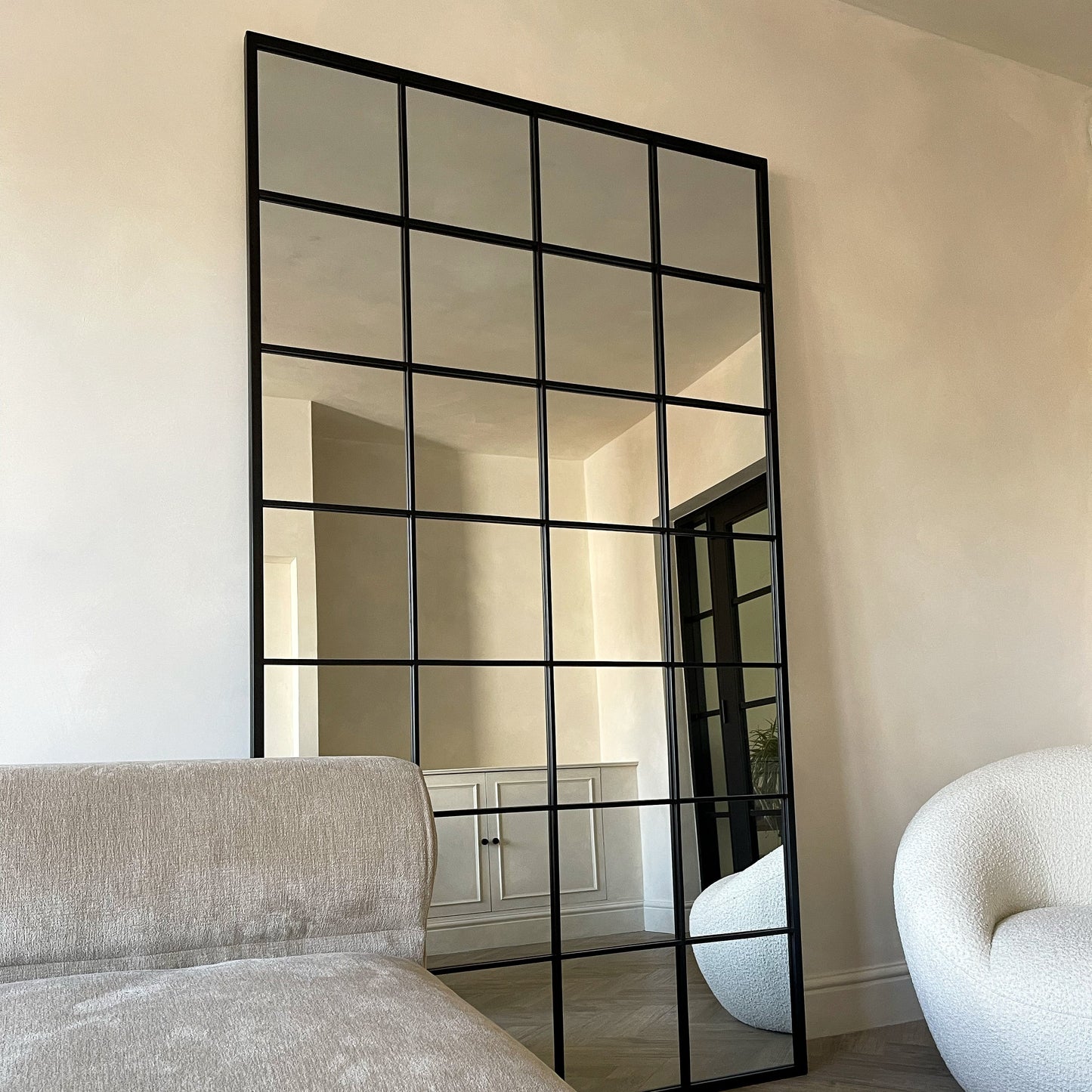 Brooklyn - Miroir Métallique Noir Extra Large Pleine Longueur 210cm x 120cm