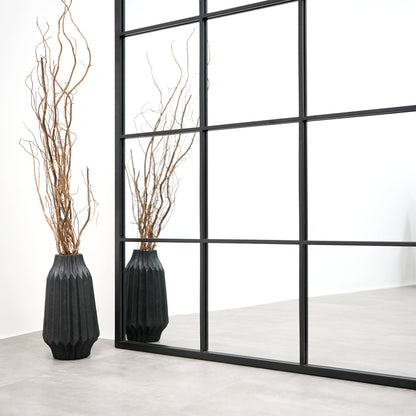 Brooklyn - Miroir Métallique Noir Extra Large Pleine Longueur 210cm x 120cm