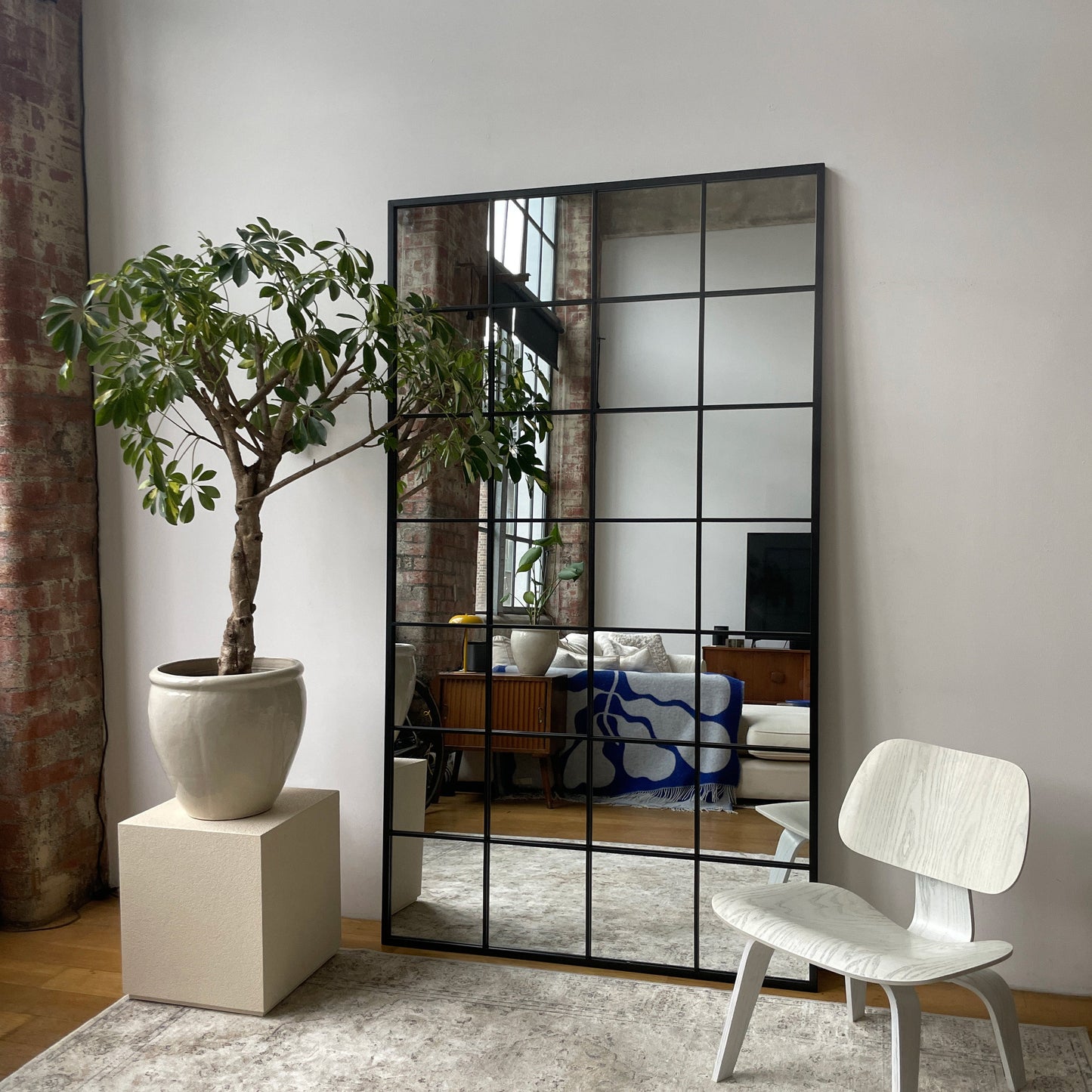 Brooklyn - Miroir Métallique Noir Extra Large Pleine Longueur 210cm x 120cm