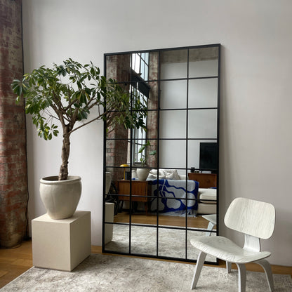 Brooklyn - Miroir Métallique Noir Extra Large Pleine Longueur 210cm x 120cm