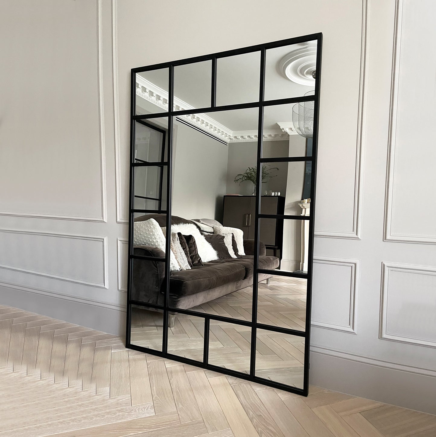 Camden - Miroir industriel noir pleine longueur 179 cm x 119 cm