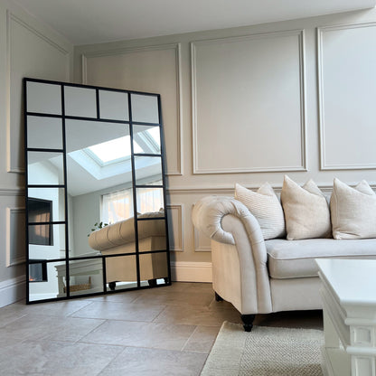 Camden - Miroir industriel noir pleine longueur 179 cm x 119 cm