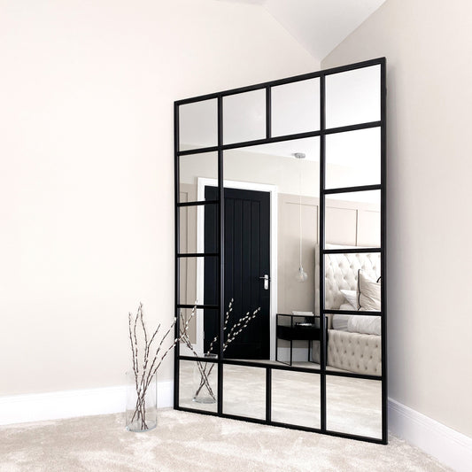 Camden - Miroir industriel noir pleine longueur 179 cm x 119 cm