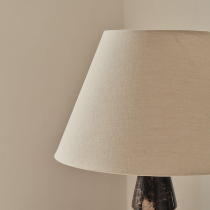Sienna - Lampe de table avec abat-jour conique Dark Emperador